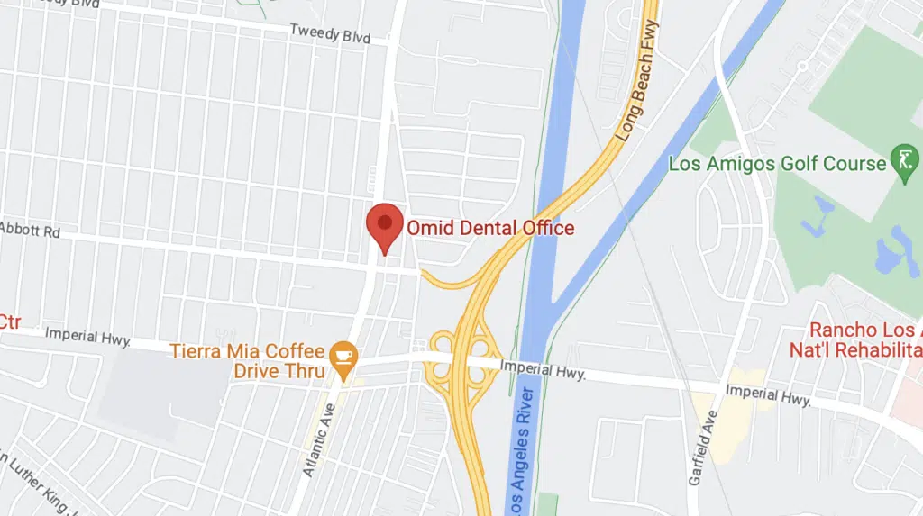 Map showing Omid Dental on Atlantic Avenue